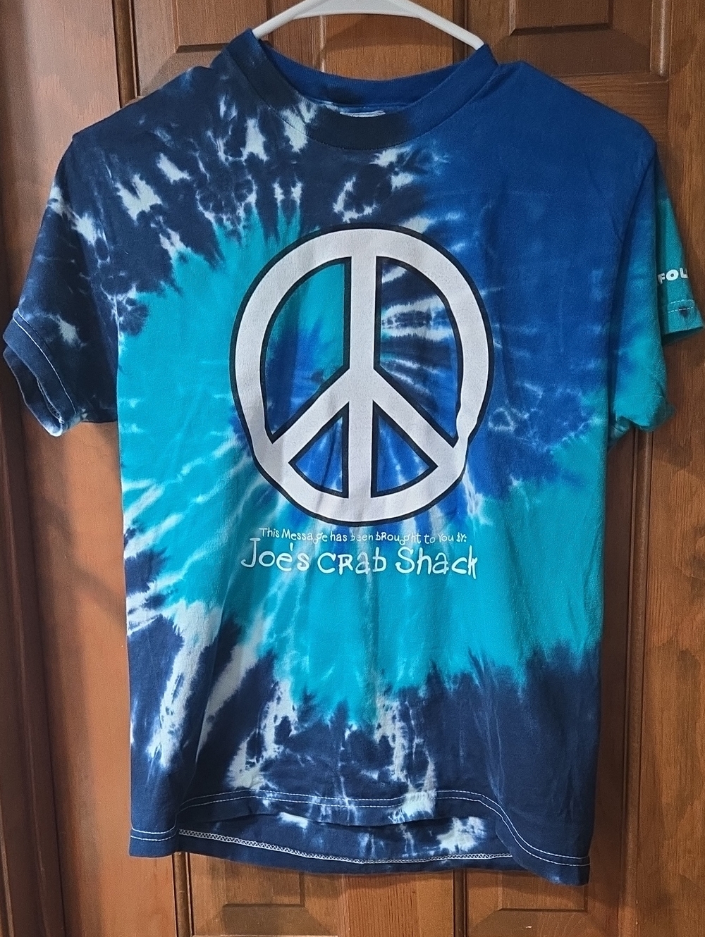 Source Unknown Kids Tie-Dye Peace Sign Tee - Blue & Teal